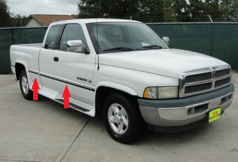 1994 1995 1996 1997 Dodge Ram Pickup Truck Body Side Molding Trim Tape 312″