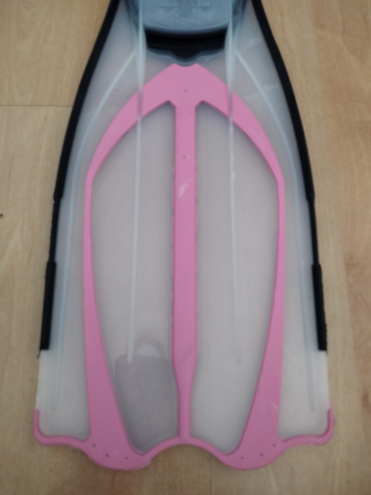Cressi Pluma Full Foot Fins 5.5/6.5 39/40 Pink Clear Black With Mask and Snorkle