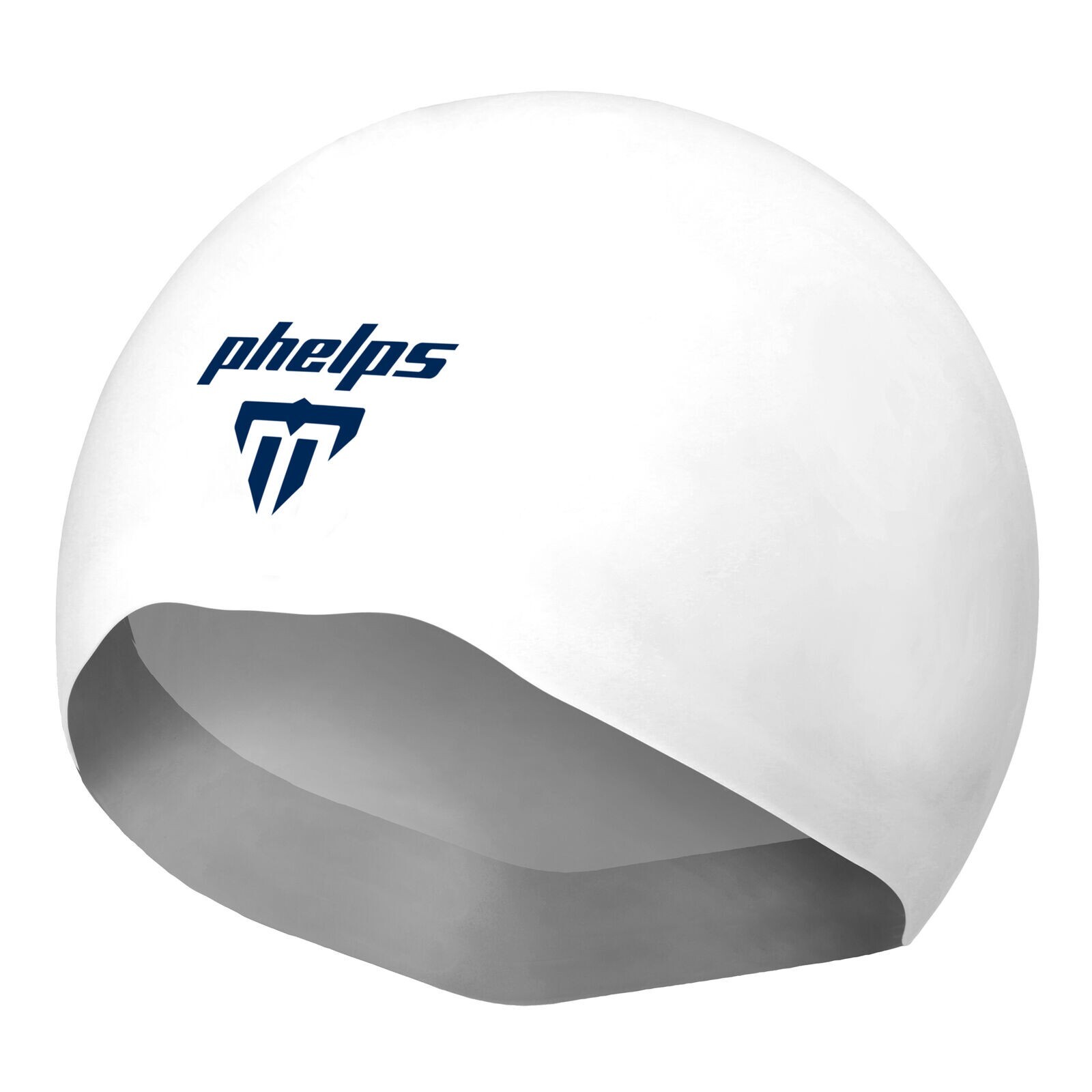 New MP Phelps 2.0 White Adult 100% Silicone Low Drag Swimming Race Cap