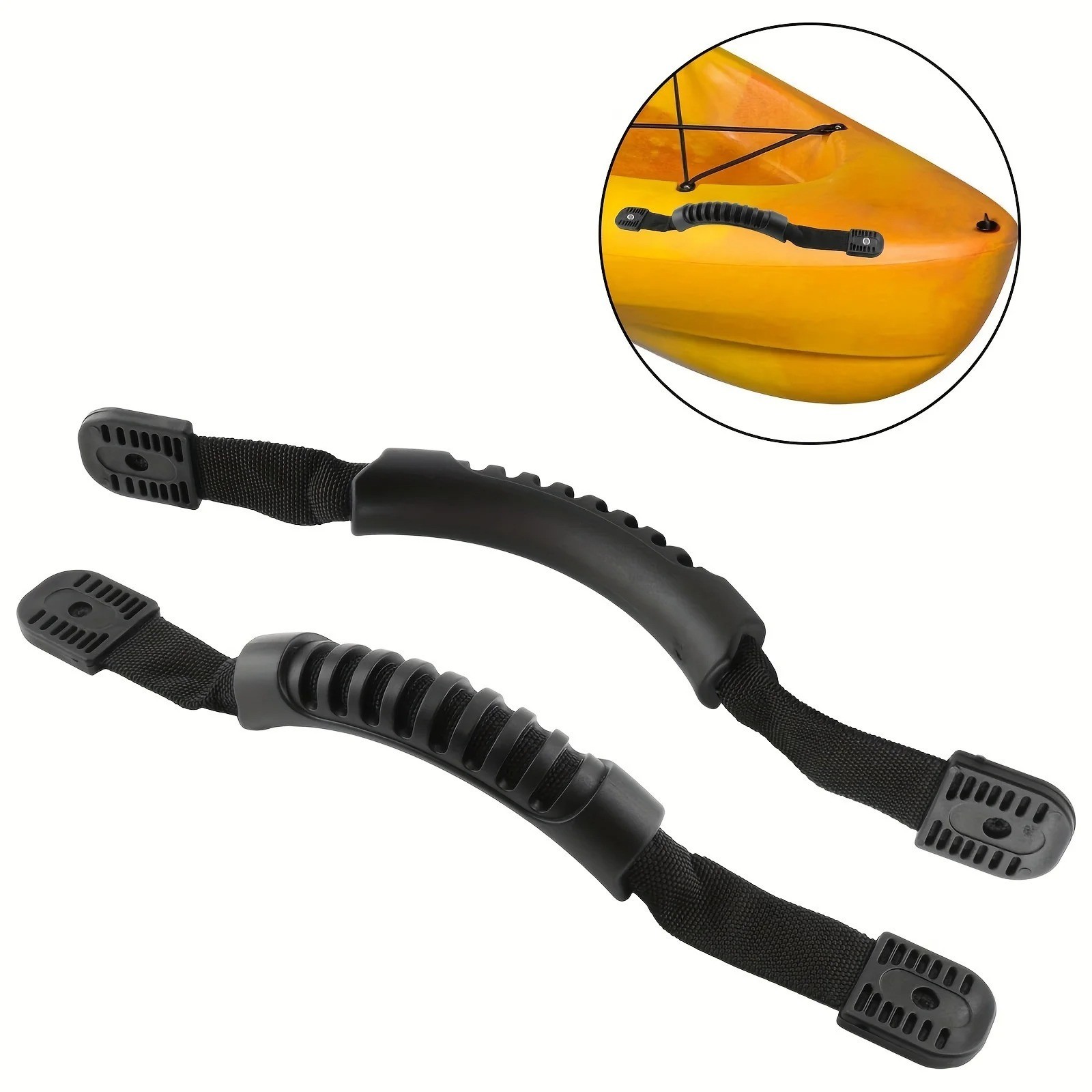 2PCS Kayak Canoe Handles Boat Side Mount Carry Rubber Grip Replacement Fitting