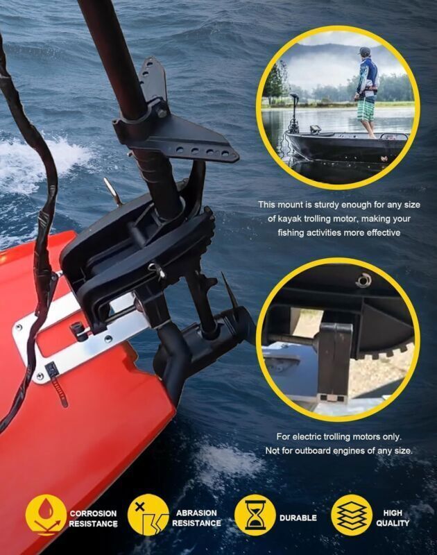 Universal Transom Trolling Motor Mount for Kayaks / Kayak Motor Mount Bracket