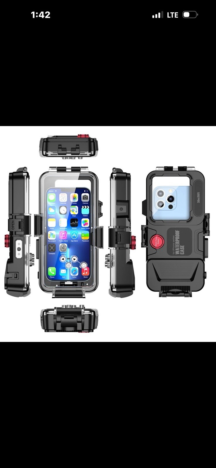 98FT Waterproof Underwater Photography Diving Case For Apple iPhone Series 7-14