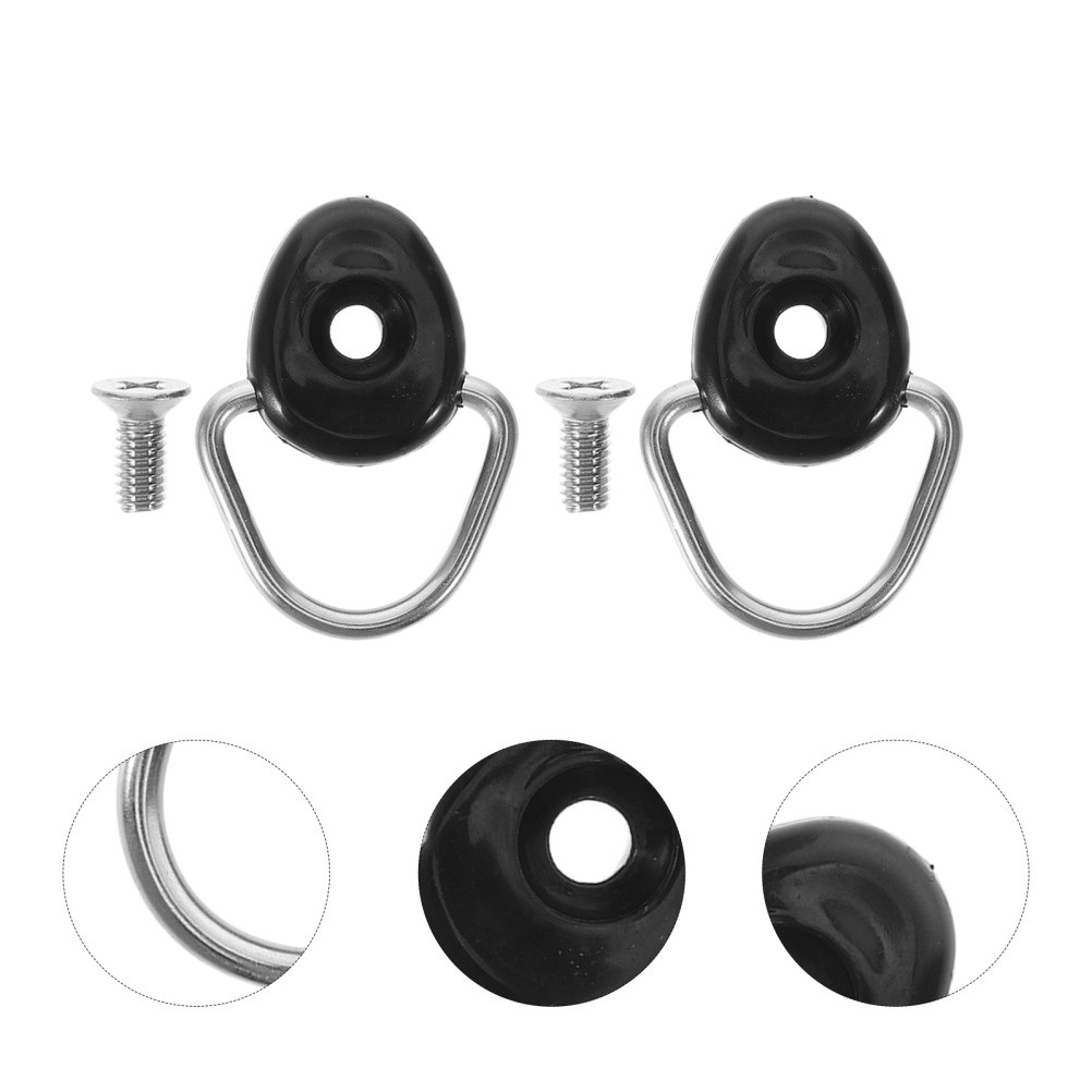 6 Pcs Kayak Oval Screw Canoe Hardware Elastic Rope Buckles Cord Rings