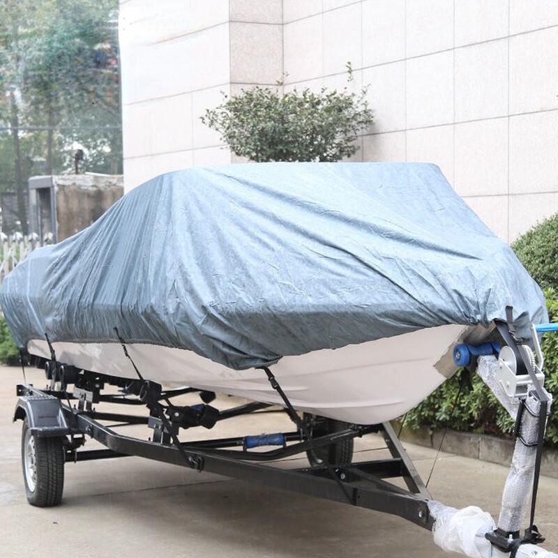 Yacht Boat Cover 11- 22FT Anti-UV Marine Trailerable Canvas Boat Accessory Multi