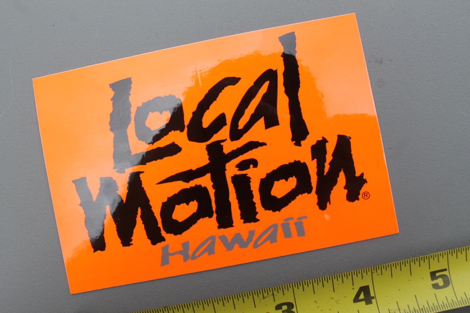 LOCAL MOTION Hawaii Surf Neon Orange Black OG 80’s LM2 Vintage Surfing STICKER
