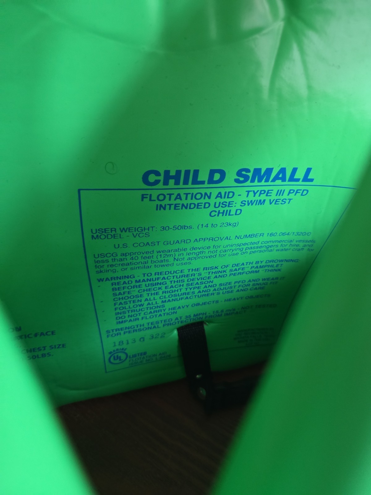 TRC Recreation Super Soft X Small Life Jacket Child Vest, Fierce Green (Used)