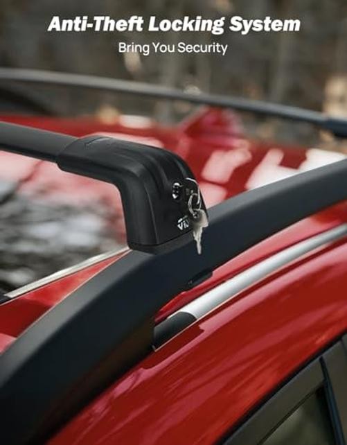 300lbs Aluminum Lockable Roof Rack Cross Bars Ford Explorer 2020-2026
