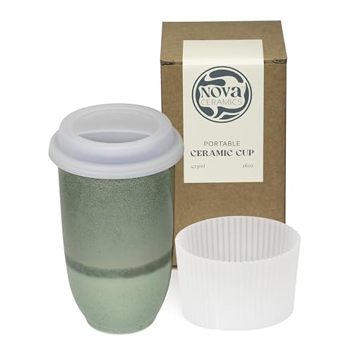 Coffee Travel Mug – Reusable Coffee – Microwave & Dishwasher 16 Ounces Emerald