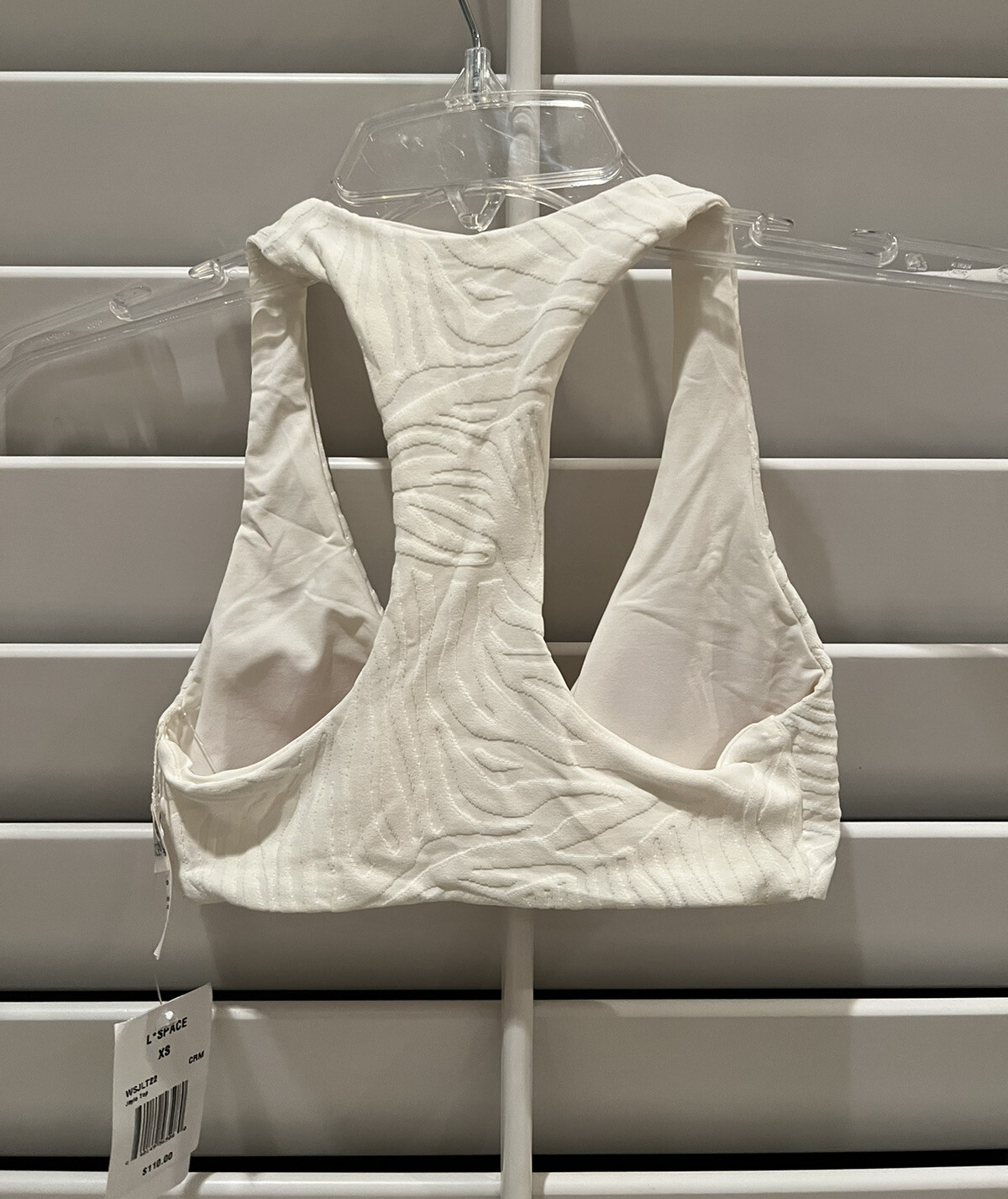 NWT L Space Jaylo Racerback Bikini Top Cream Size XS $110