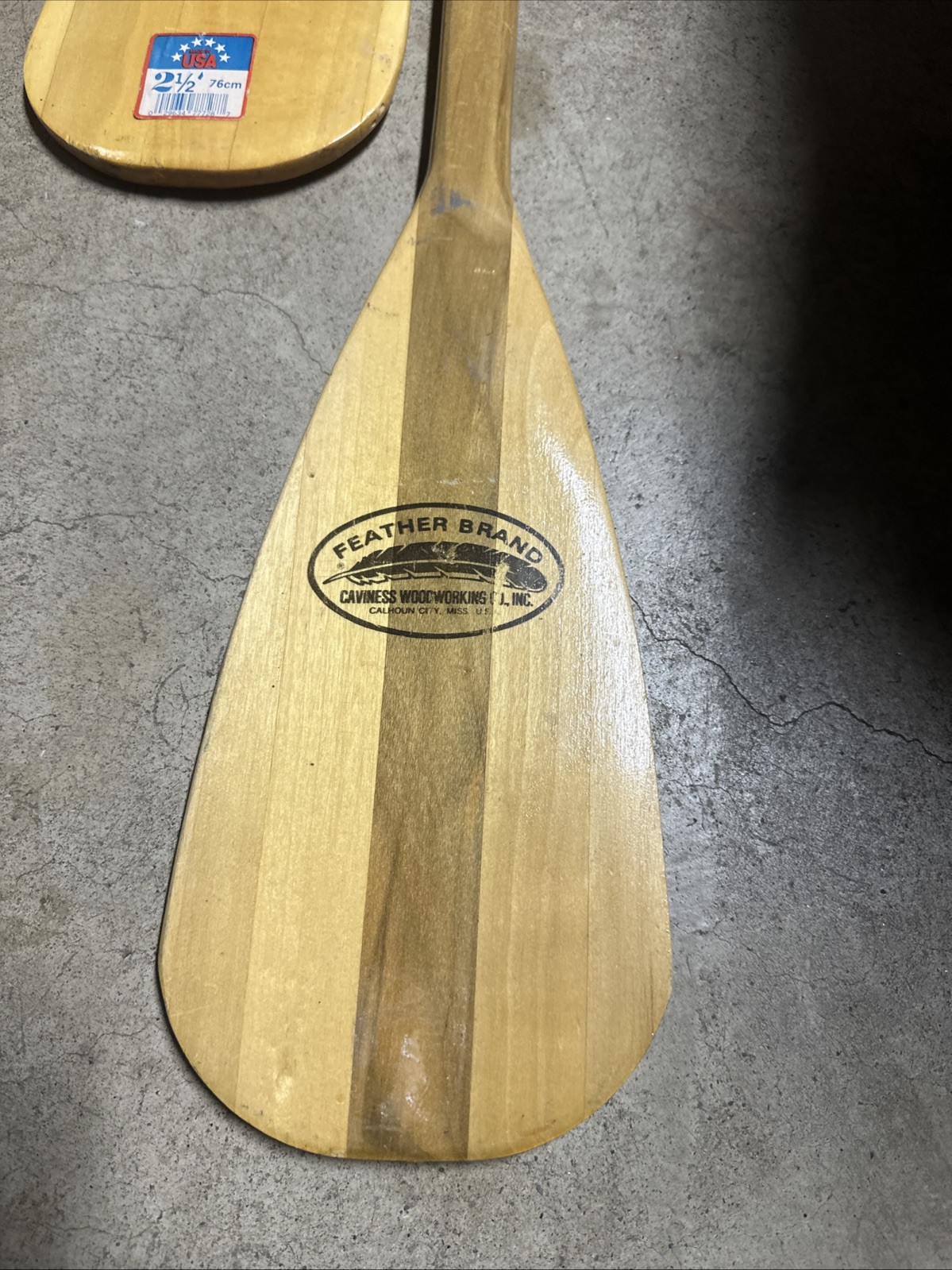 Lit 3 Caviness FEATHER BRAND 29.5” Paddles Canoe Kayak Rafting Boat Wooden Oars.