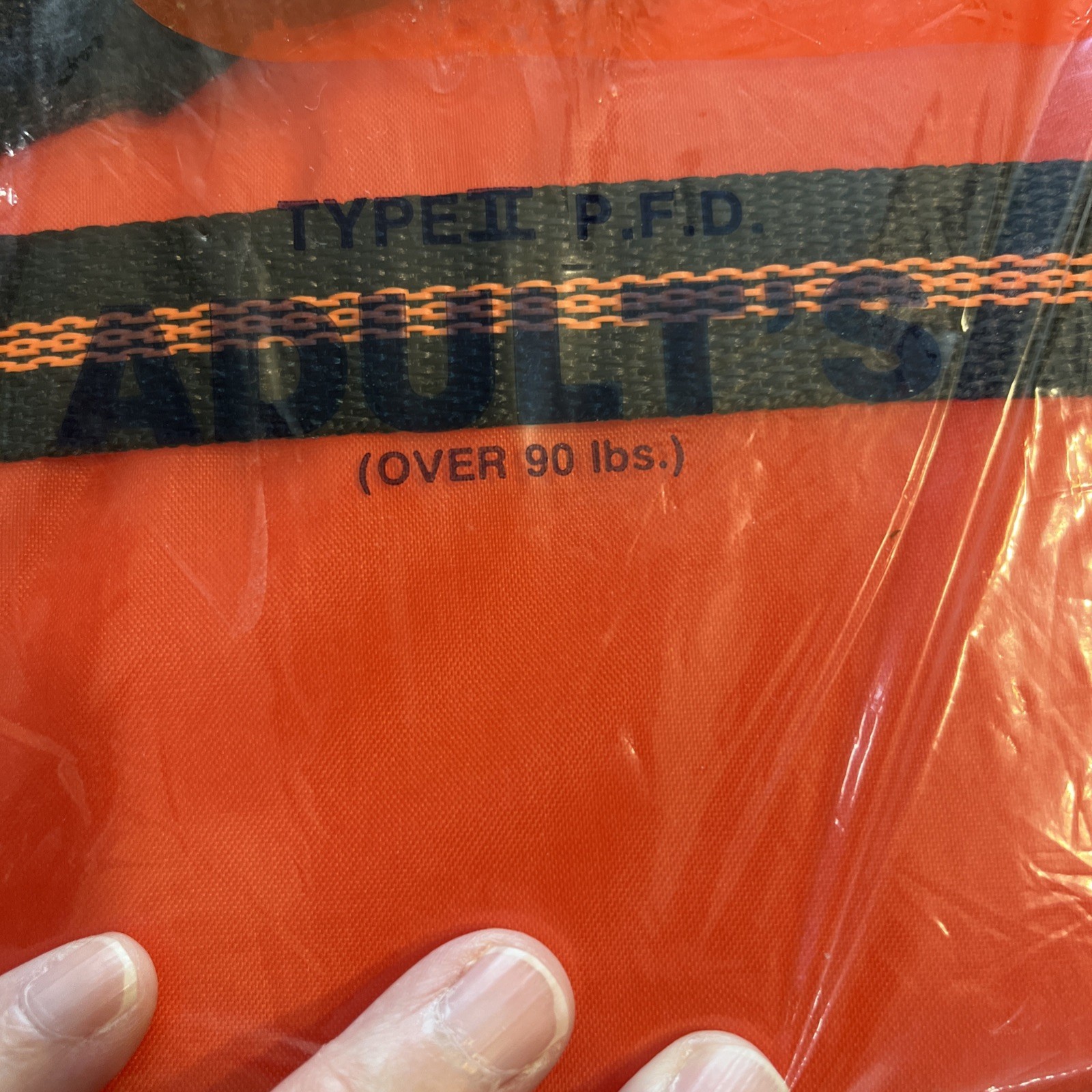 Adult’s Kent Buoyant Life Vest Over 90 lbs Neon Orange TYPE 2-P.F.D USA (4)