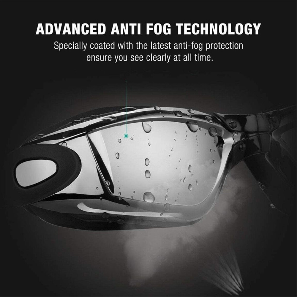 Anti-Fog Leak Proof UV Protection Swimming Goggles w/ Ear Plugs for Men Women