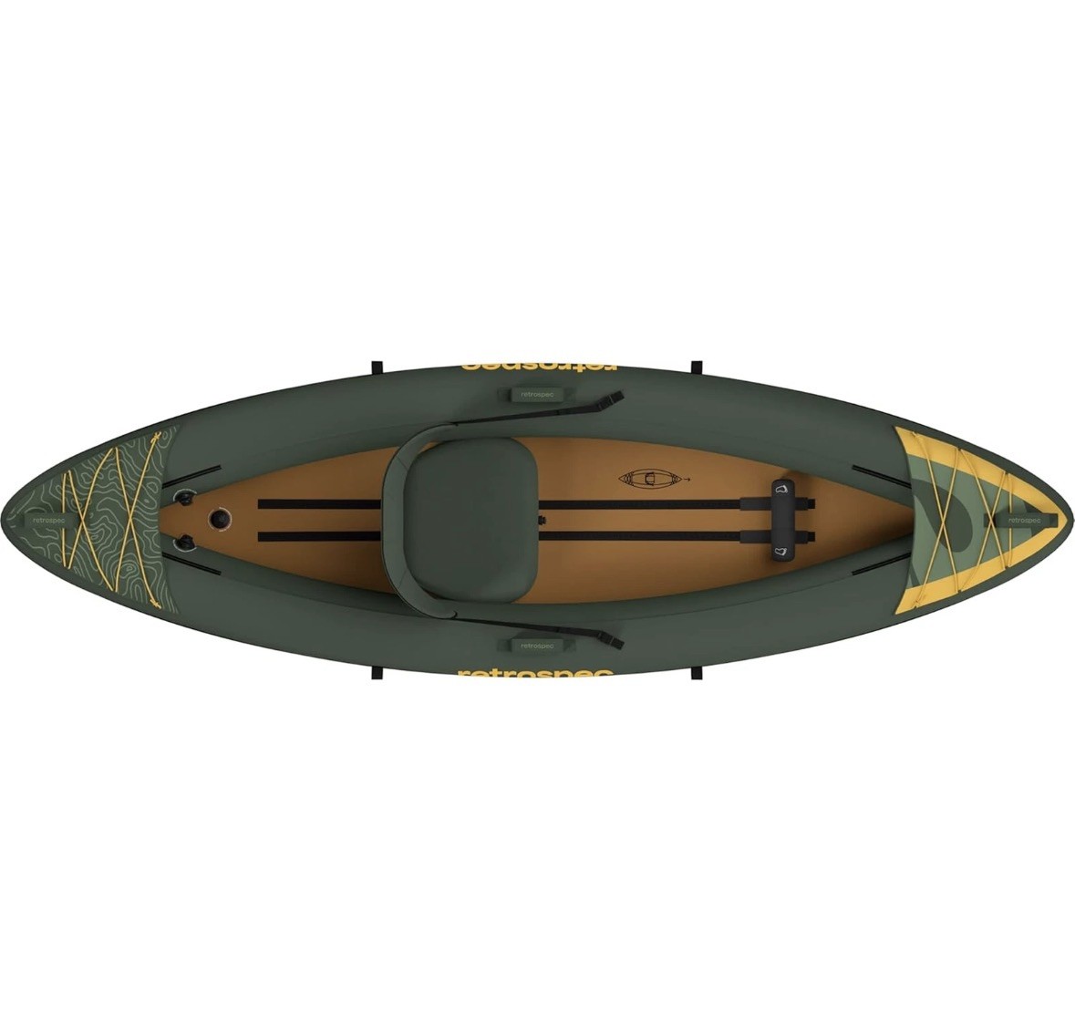 Retrospec Inflatable Kayak for Adults, 220 & 440Lb Weight Capacity, Lightweight