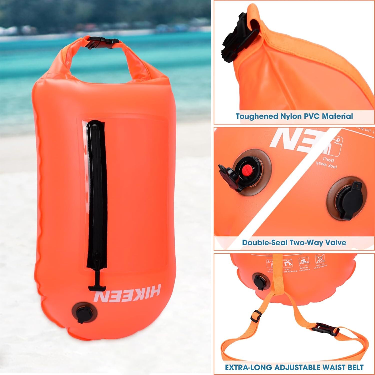 Swimming Buoy Tow Floats for Open Water Swimming, Swim Buoy Dry Bag Phone Case