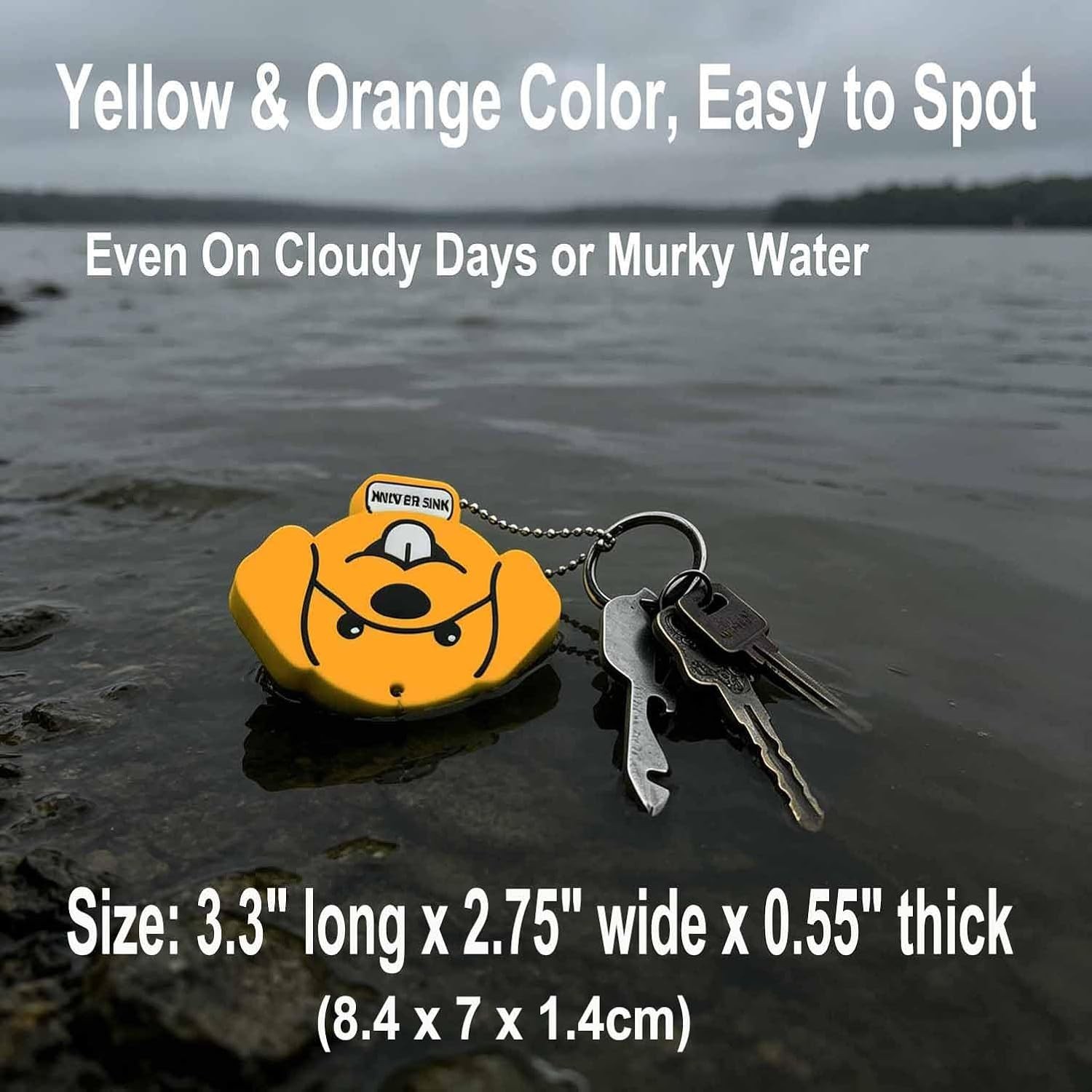Floating Keychain for Keys, Retriever Dog Buoy with Chain, Buoyant Key Float …