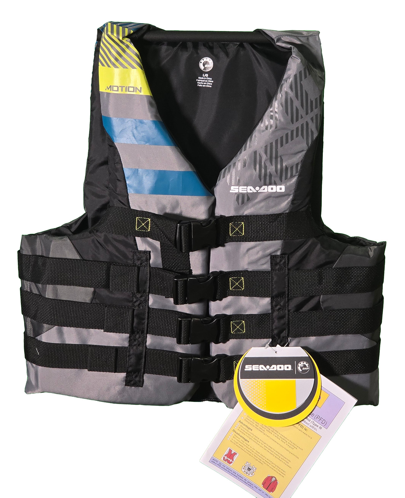 Sea-Doo Motion Gray/Black/Blue PFD (UNISEX)