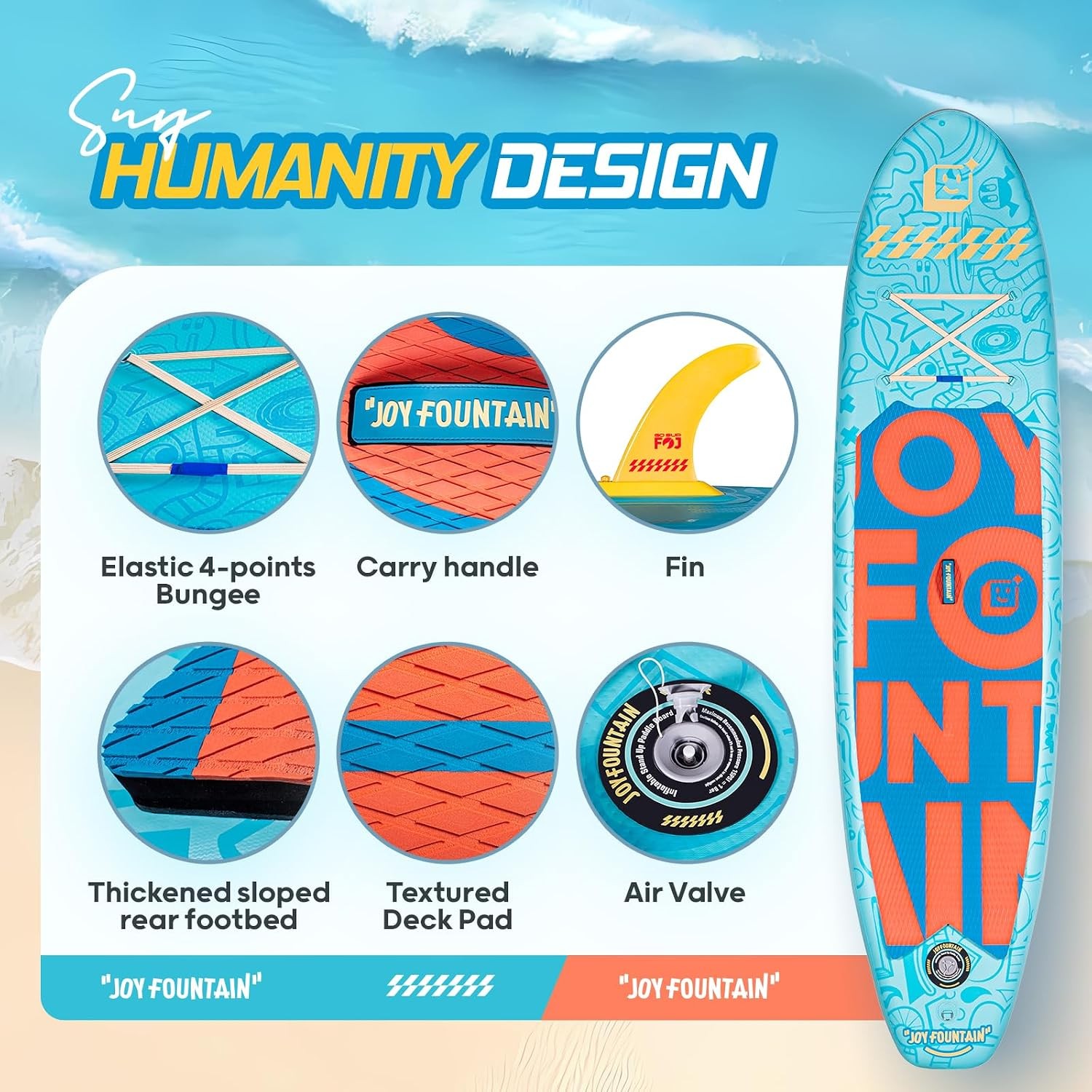 Inflatable Paddle Board 10.8’x31.5″x6″ Stand Up Paddle Boards Premium SUP Board