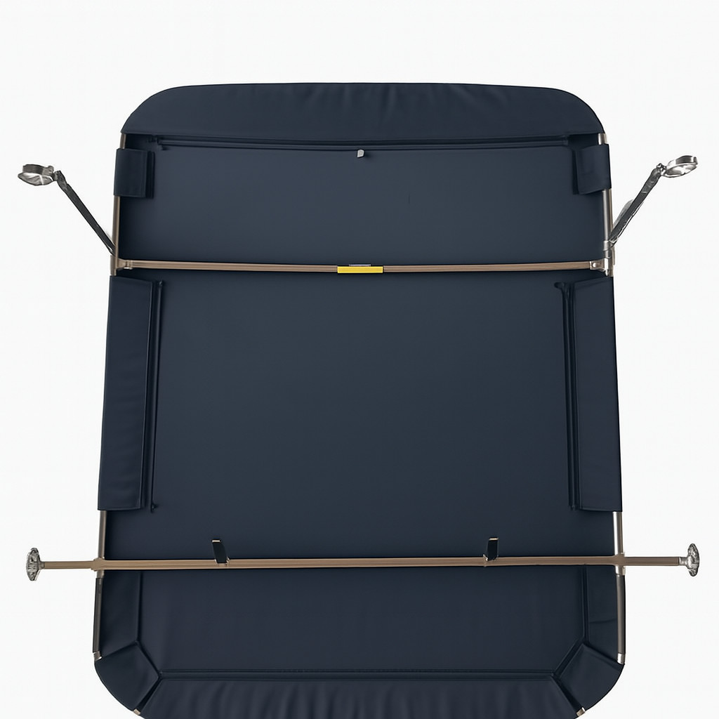 Universal Wakeboard Tower Mounted Flat Cargo Bimini Top Cover – Canvas Frame