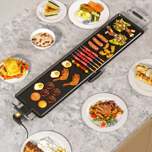 Costway 35 Inch Extra Large Electric Griddle with Adjustable Temperature Thermos