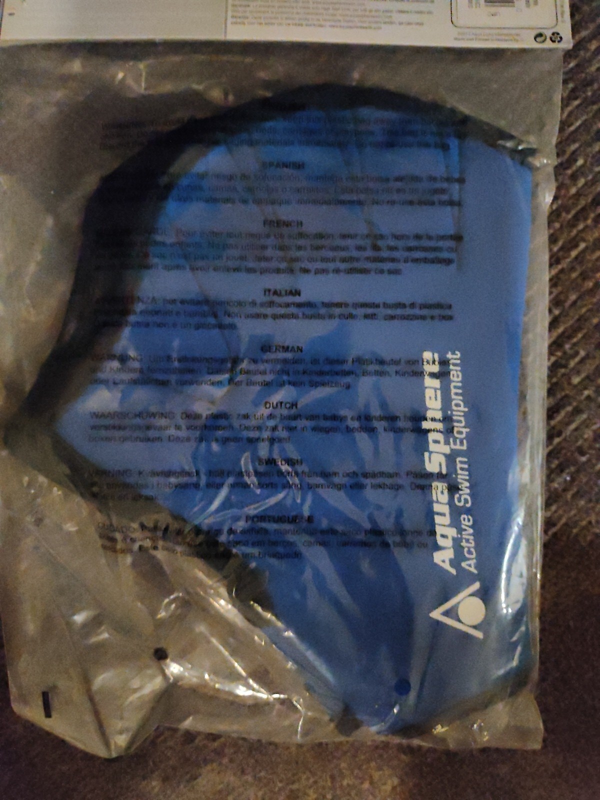 Aqua Sphere Swim Gloves–Size Large