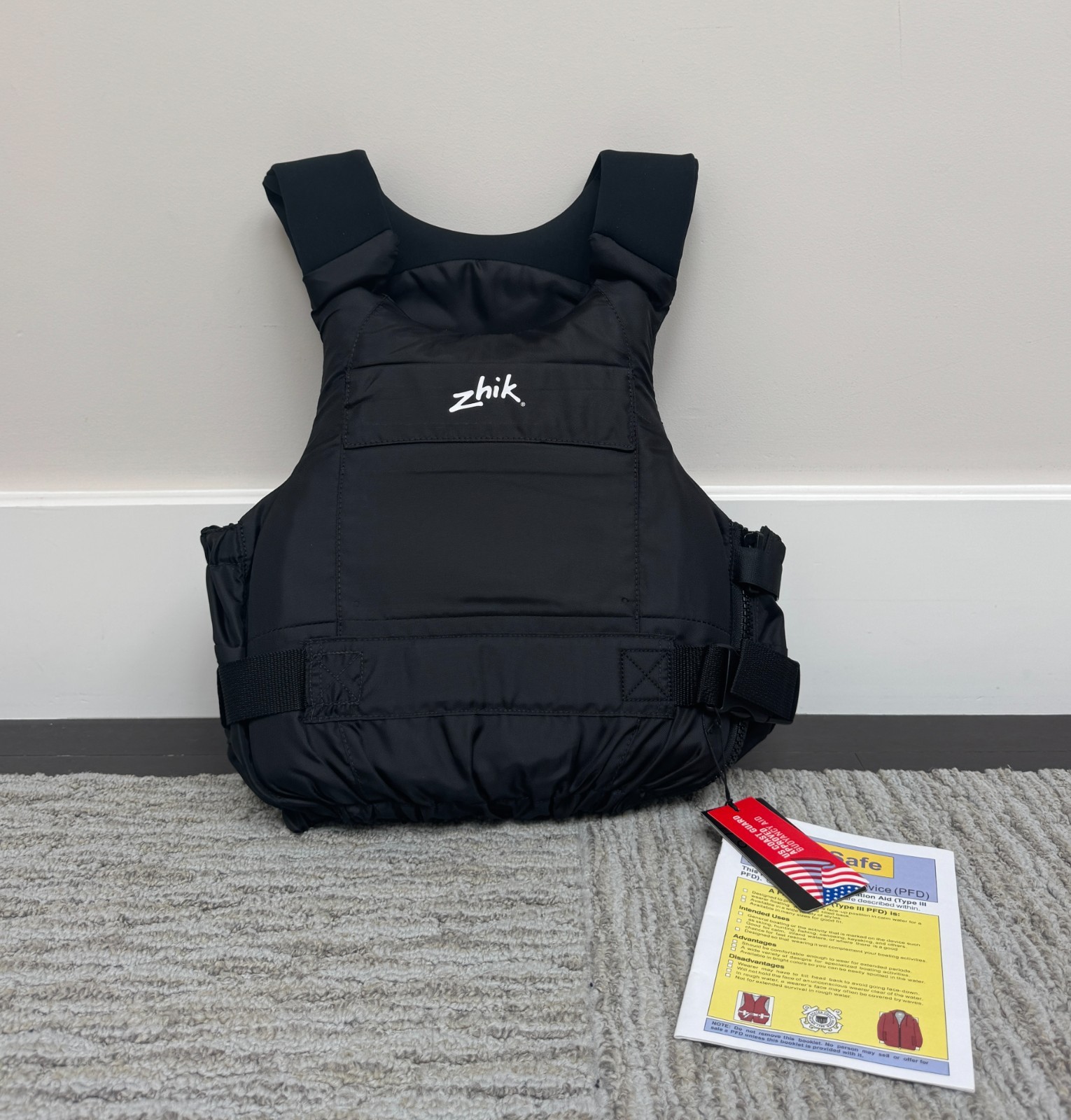 NEW Zhik USCG Approved Sailing PFD Life Jacket XS 70N Black w/ Tags