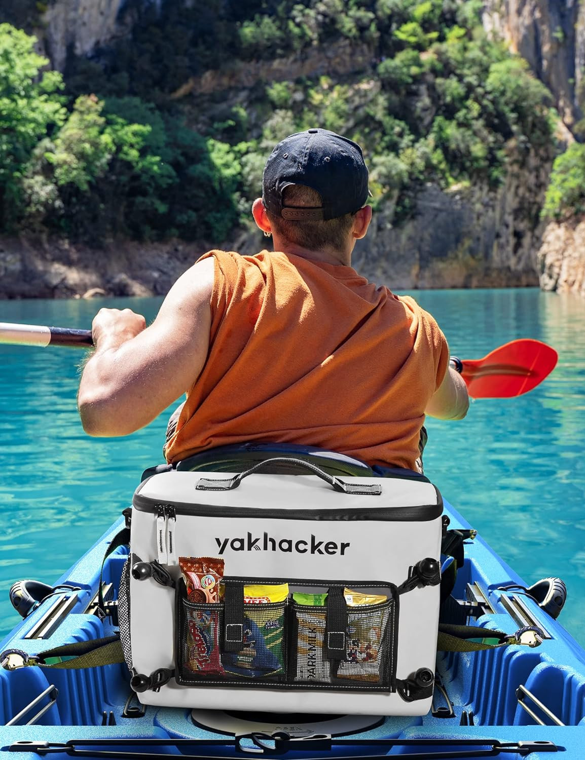 Kayak Cooler, Waterproof Seat Back Cooler for Kayaks with Lawn-Chair Style Seats
