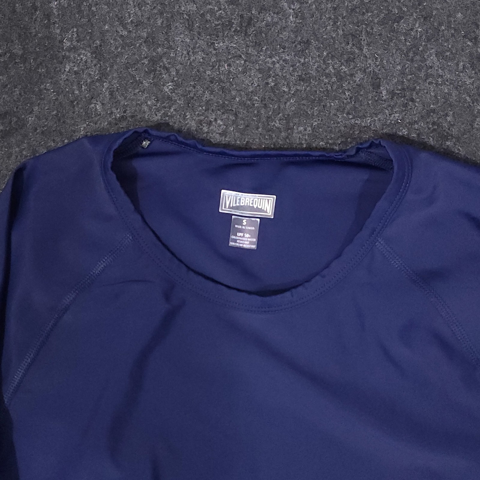 Vilebrequin Shirt Mens Small Blue Rashguard UPF 50 Long Sleeve Water Resistant