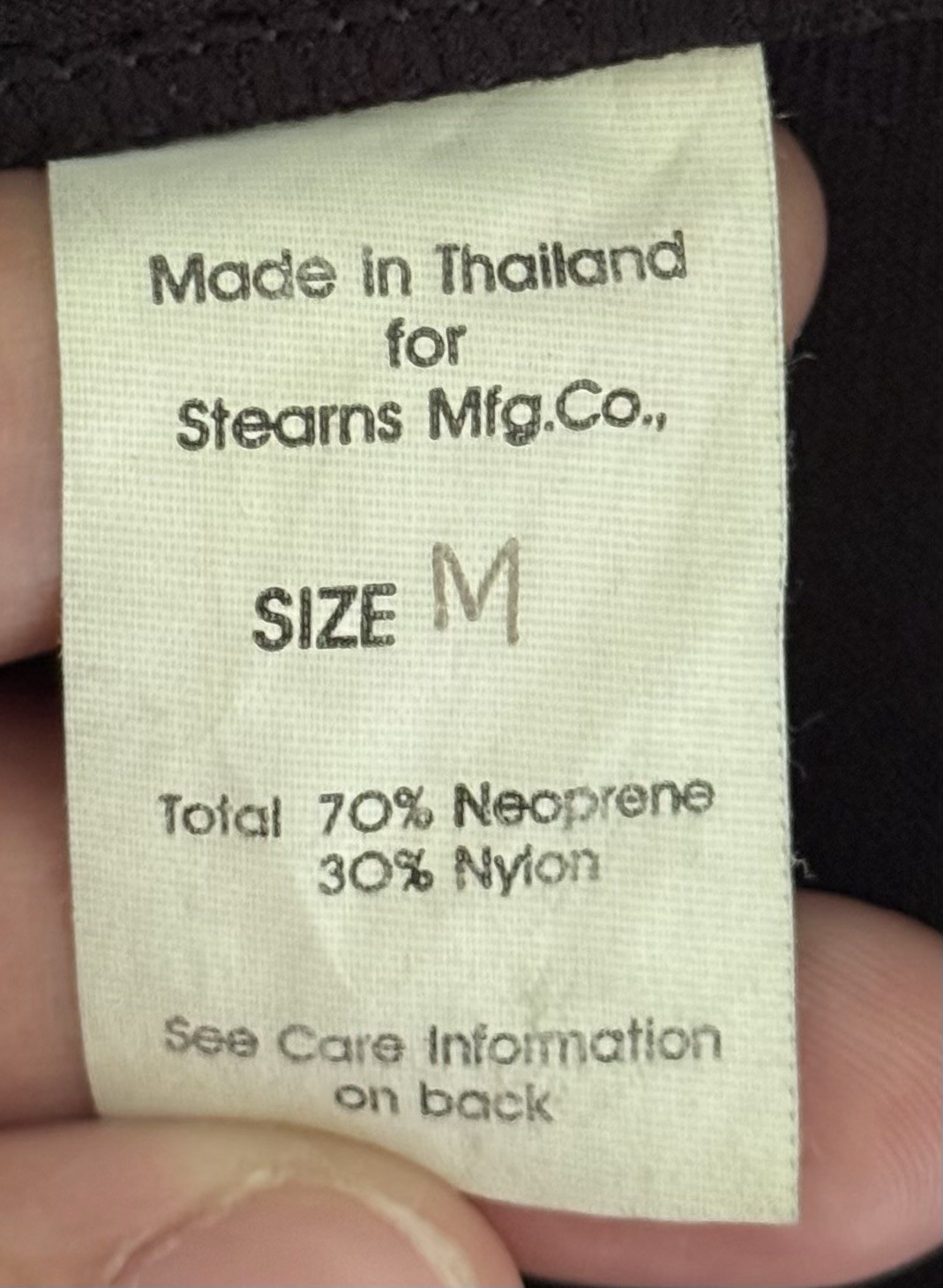 Stearns Wetsuit Neoprene Shorty Black/Green Size M Made in Thailand VB1