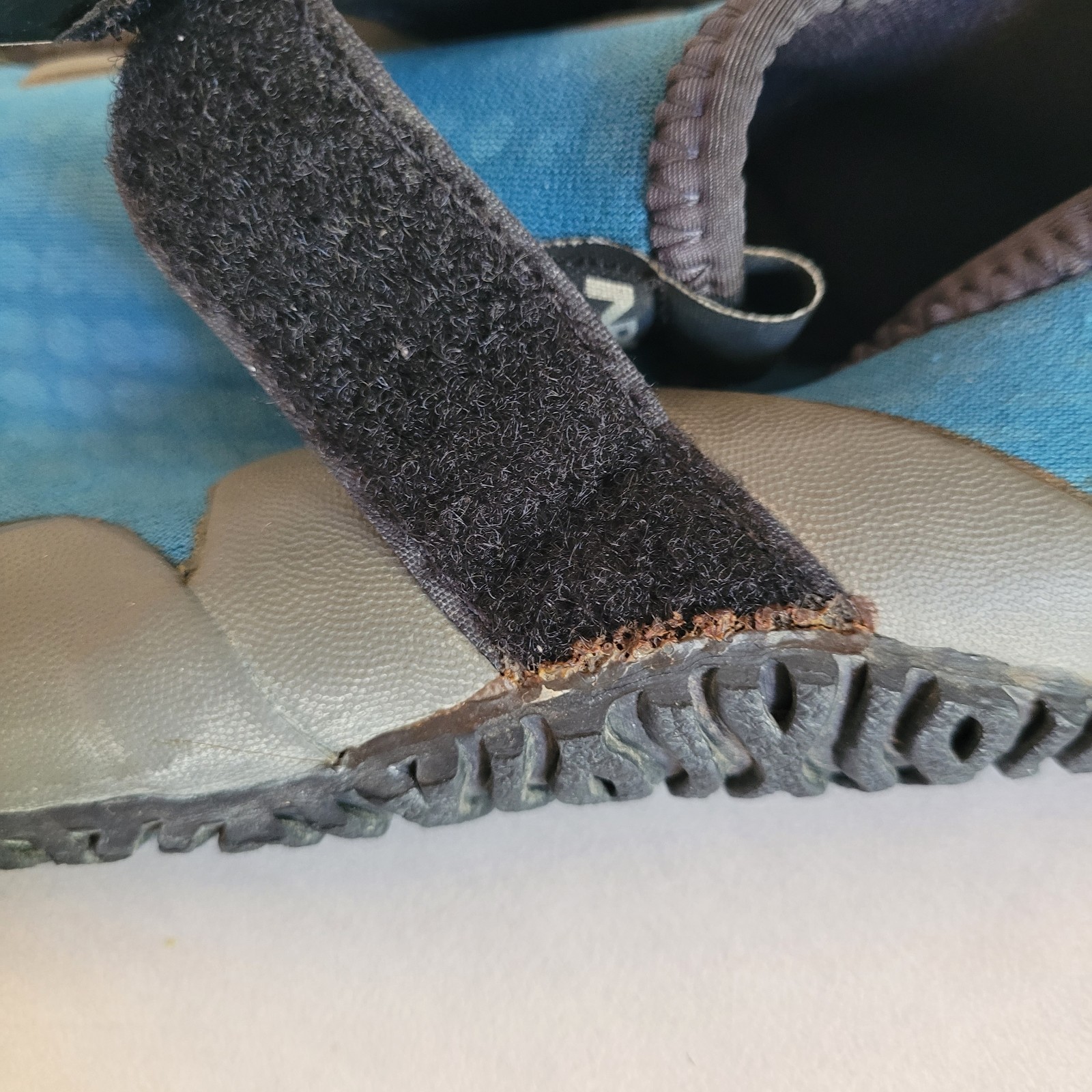 NRS Kicker Womens Water Shoes Size 9 Blue Gray Adjustable Strap Neoprene