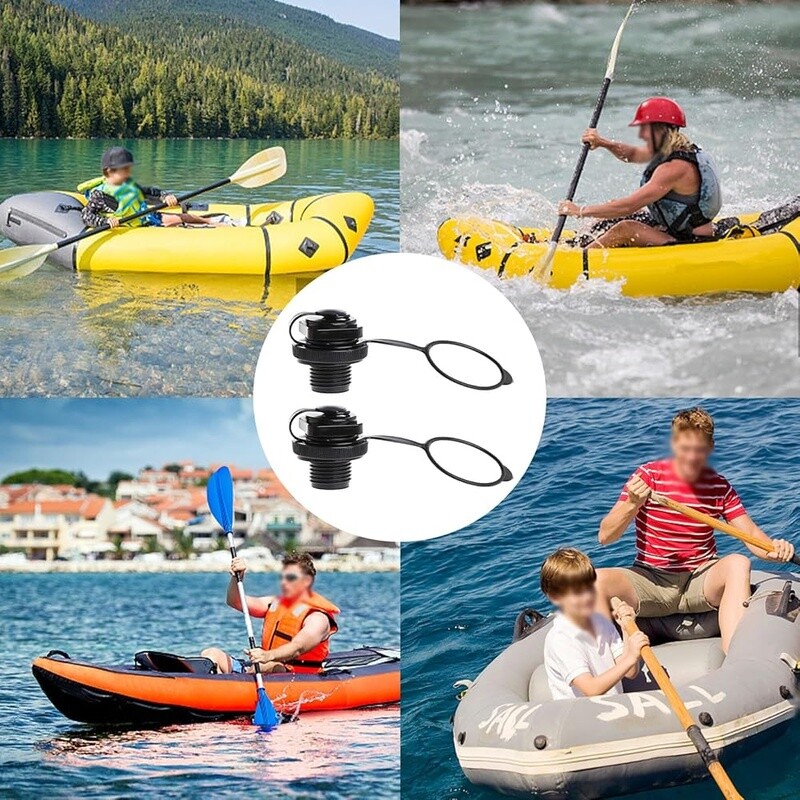 2Pcs Inflatable Kayak Air Valve Replacement Screw Plugs Canoe Raft PVC Boat New