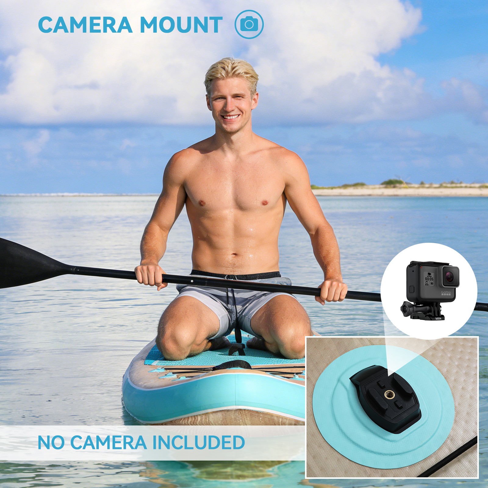 11FT Inflatable Surfboard Paddle Board 33″ Wide 330LBS Capacity 3-Fin System
