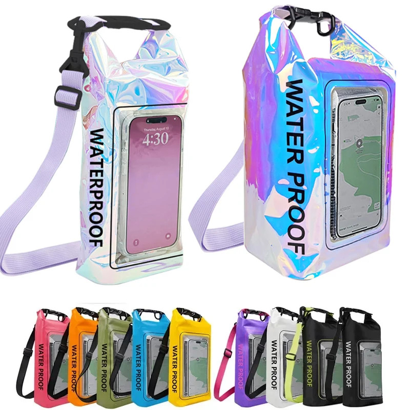 2L 5L Dry Bag Swimming Pack Touch Screen Outdoor Waterproof Kayak Storage Bag Tr