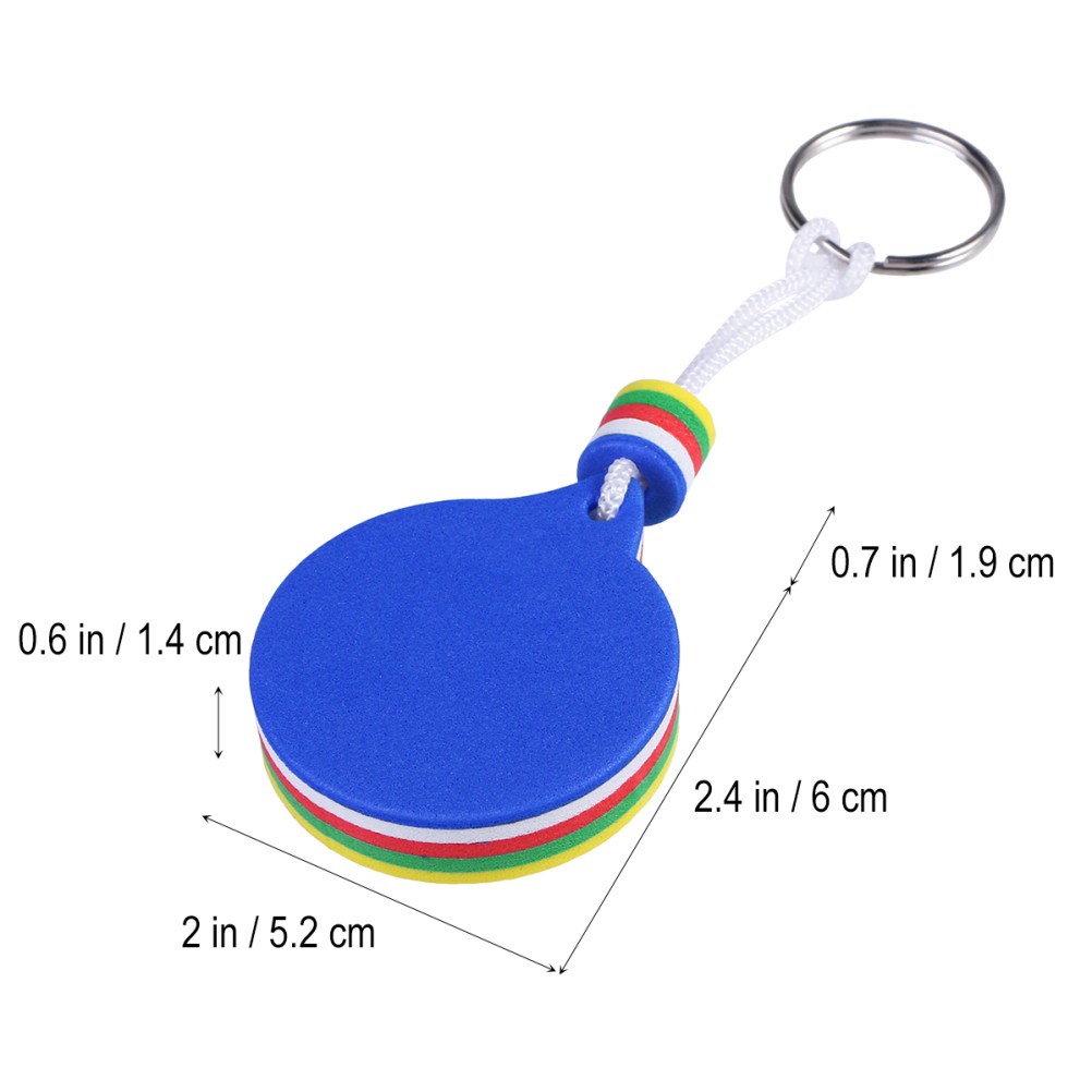 2Pcs Eva Floating Keychain Durable Key Ring Portable for Water Sports Use