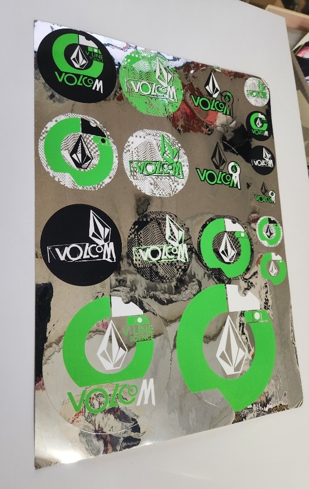 Volcom Snowboard Skateboard Surf 17 Foil Sticker Sheet Flawless NEW Old Stock