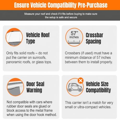 Rooftop Cargo Carrier Bag 1000D PVC Waterproof Vehicle Soft-Shell 21 Cubic