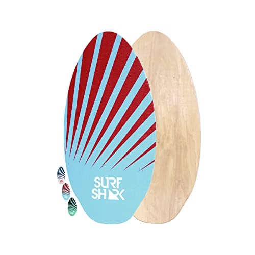 35 to 41 inch Deluxe Wood SkimBoards w/ EVA Traction Grip 35 inch Surf Shark LB