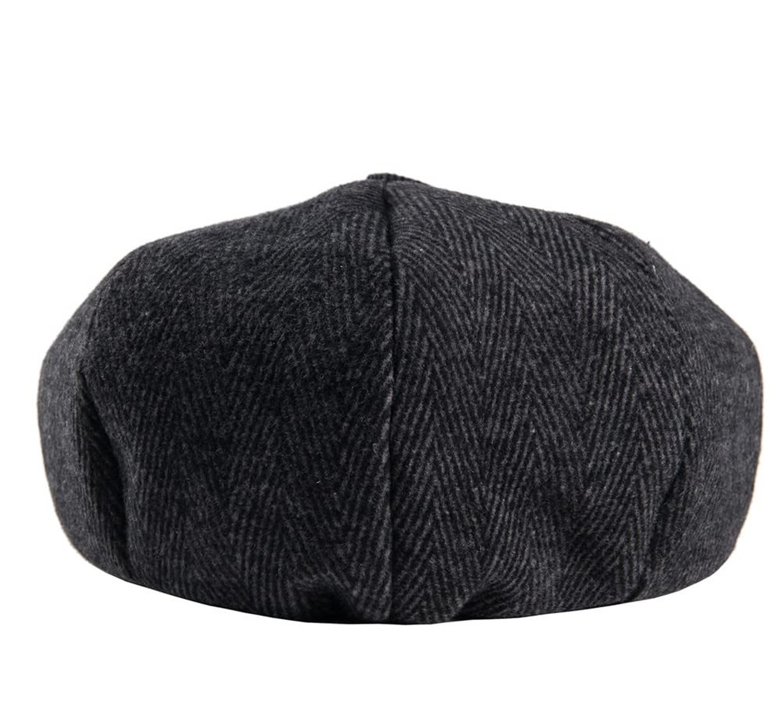 2 Pack Newsboy Cap Peaky Herringbone Baker Boy Flat Caps for Men Women (Black…