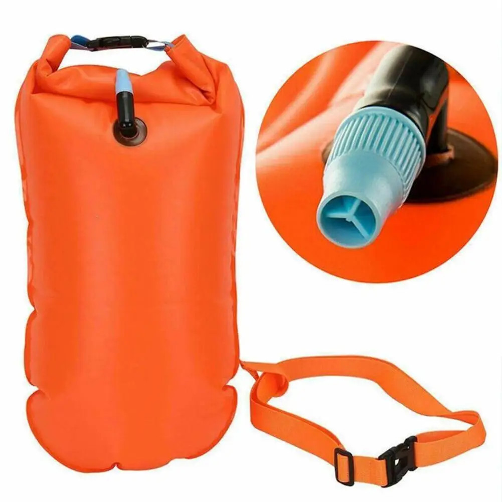 Outdoor Safety Swimming Buoy – Waterproof PVC Float Bag with Waist Belt & Storag