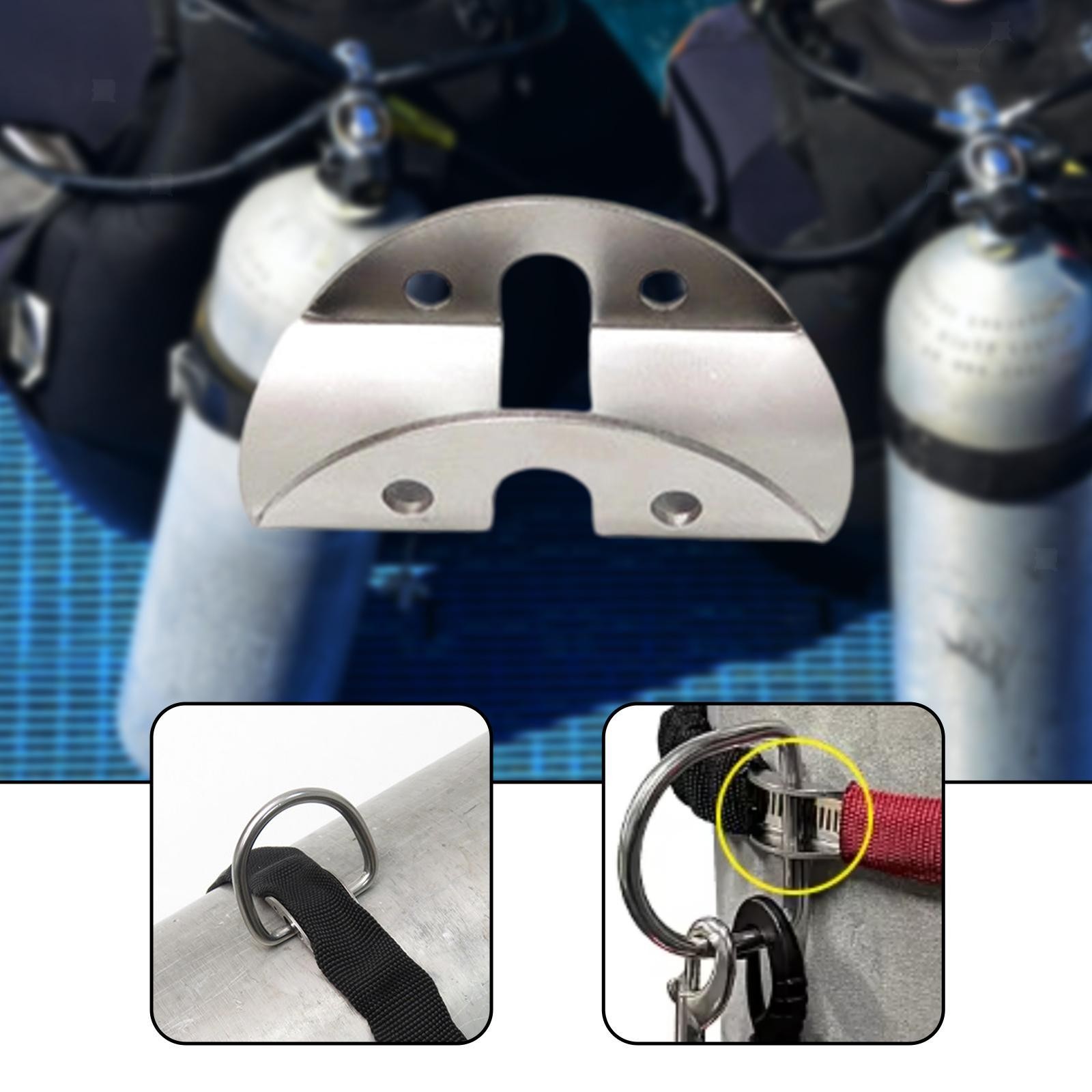Scuba Side Mount Tank Holder Sturdy Universal Fixing Backplate Clip Lightweight