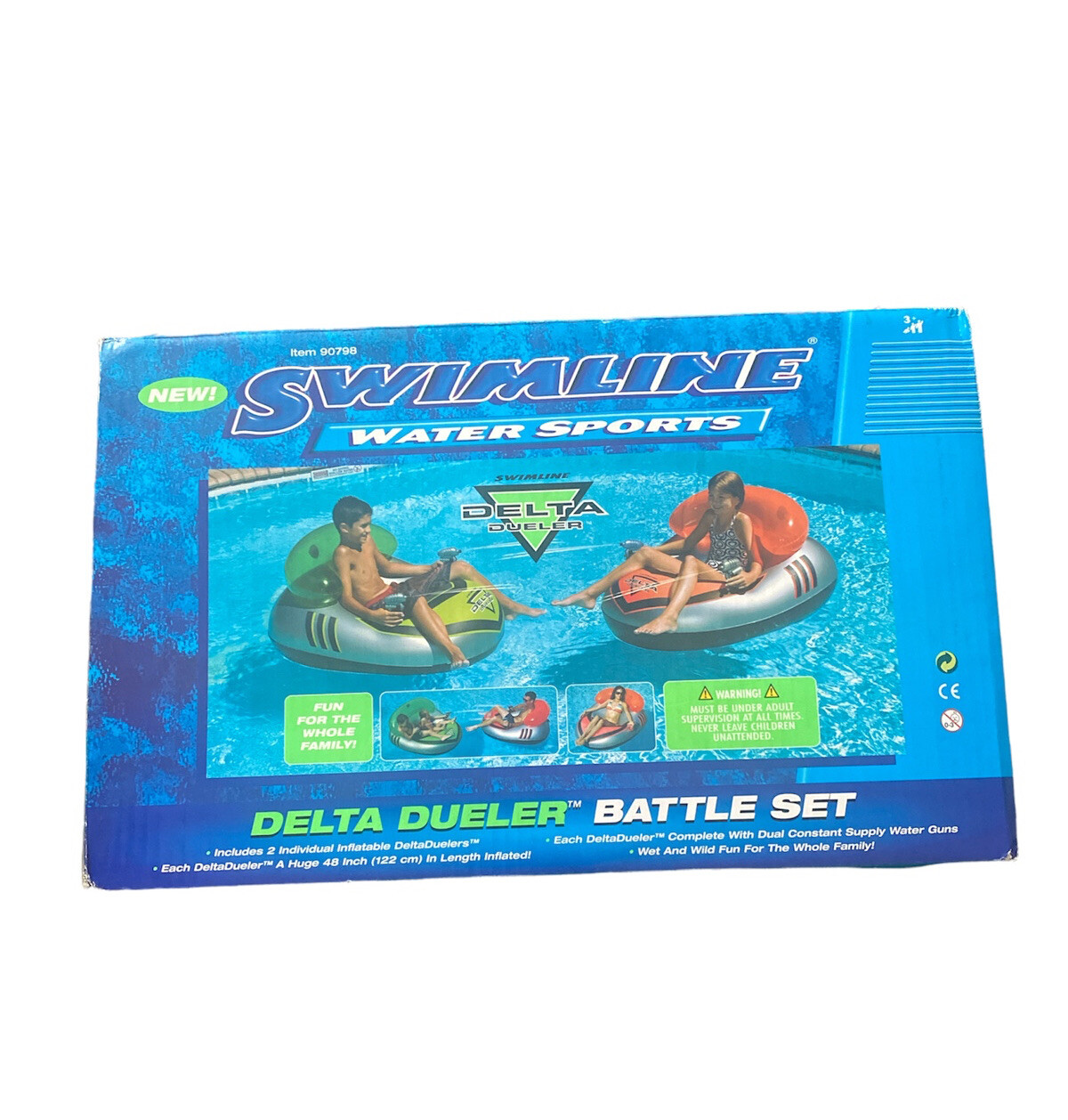 Swimline 2-Piece Inflatable Floating Chairs, Delta Dueler Battle Set