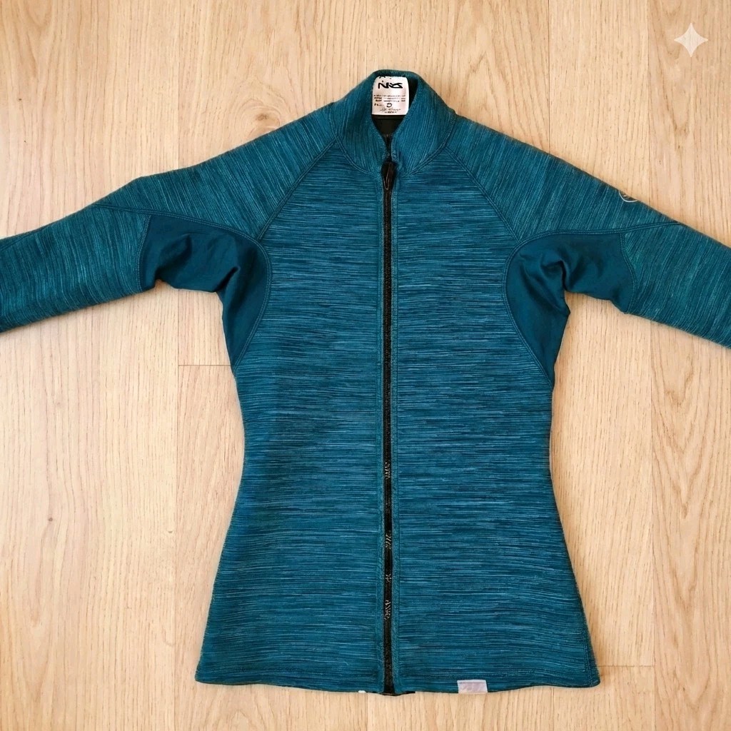 NRS Women Hydroskin 0.5 Long Sleeve Shirt Moroccan Blue XS X-Small Excellent Con