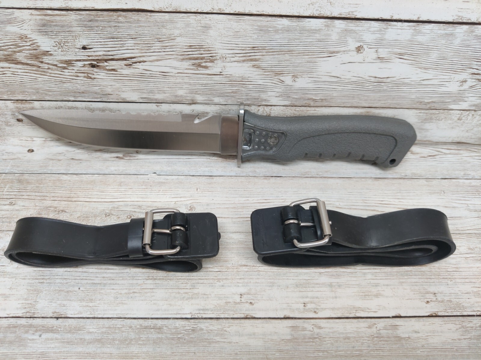 AExtrema Serrated Scuba Diver’s Snorkeling Knife w/Straps 10in 5.5in Blade