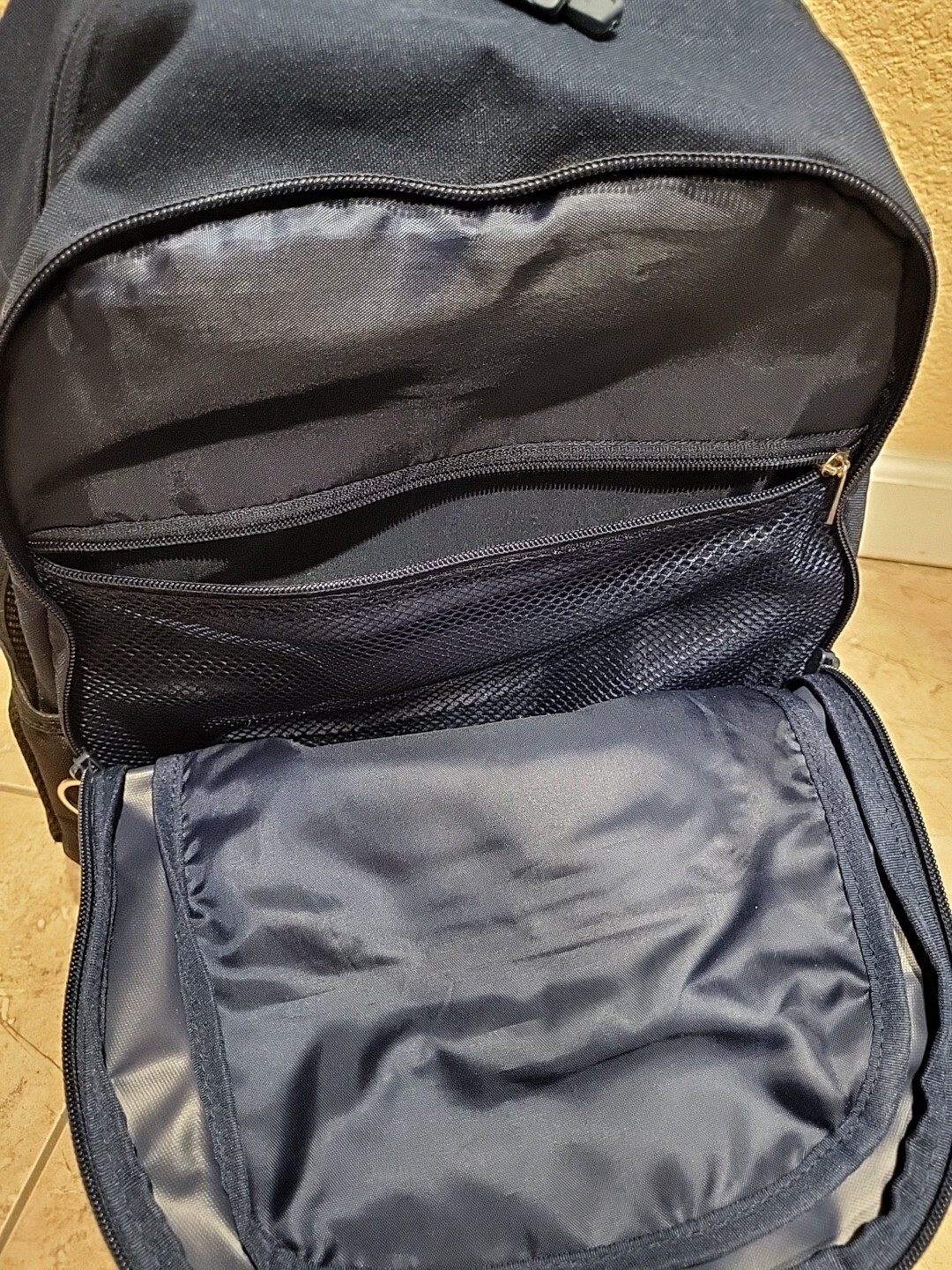 NAUTICA, Navy Blue Black, Sport Backpack 18 Inches Tall