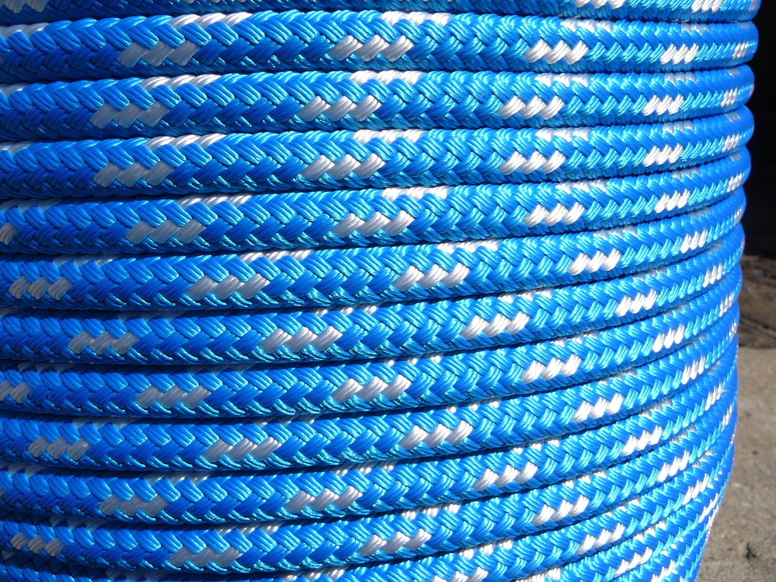 Sailboat Rigging Rope 3/8″ x 100′ Blue/White Double Braided Sheet Halyard Line