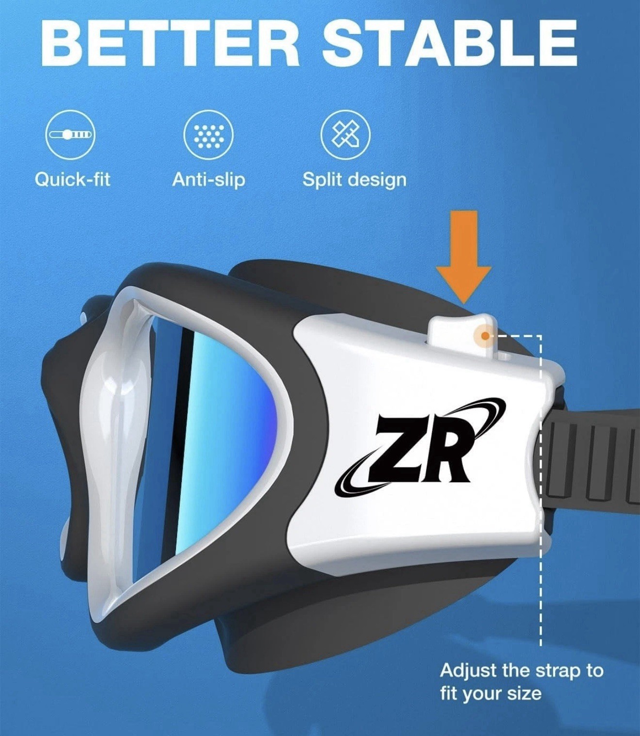 NEW ZIONOR Swim Goggles, Upgraded G1 Polarized Swimming Goggles Anti-fog for Men