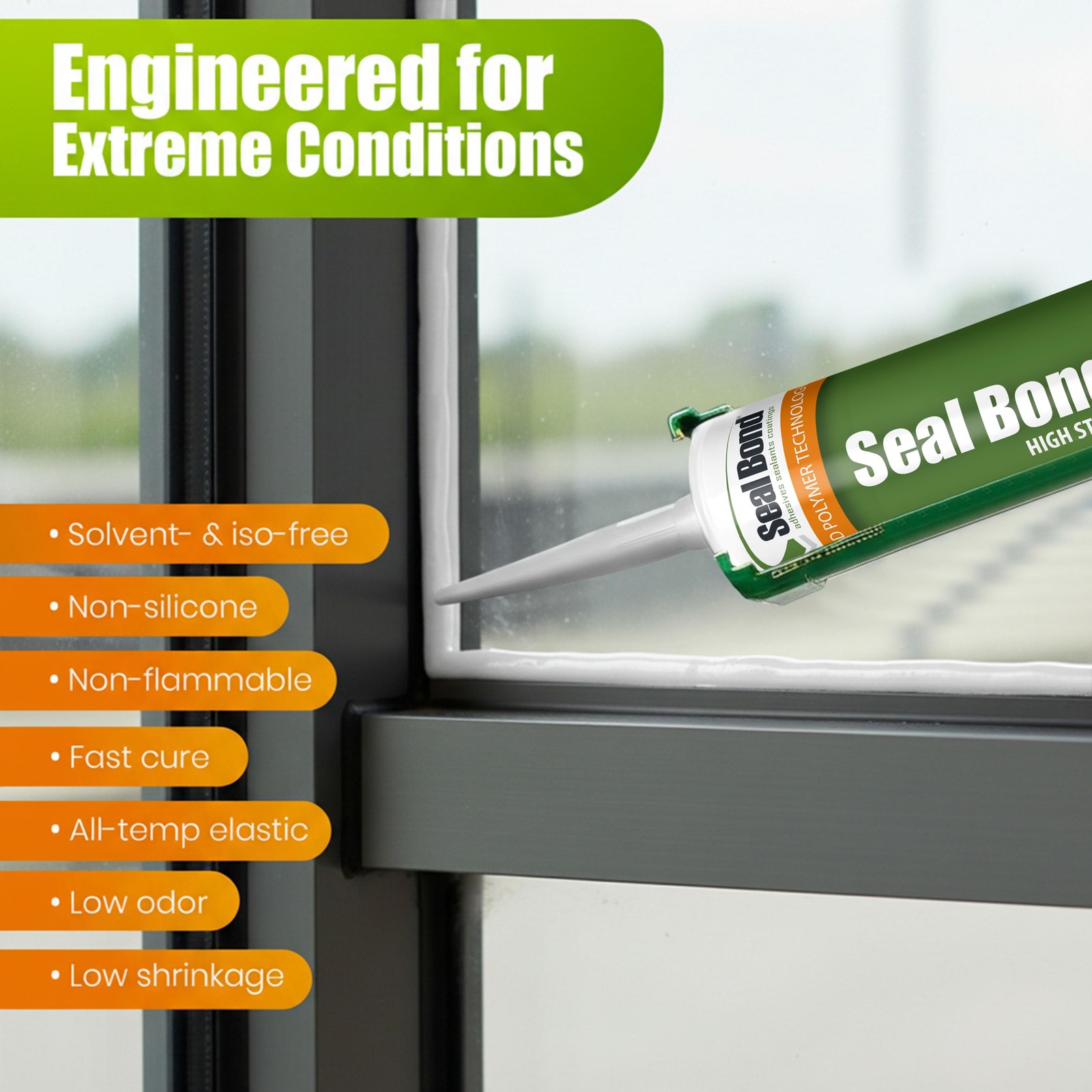 Seal Bond 105 Adhesive Sealant – Marine/Industrial Grade, High White