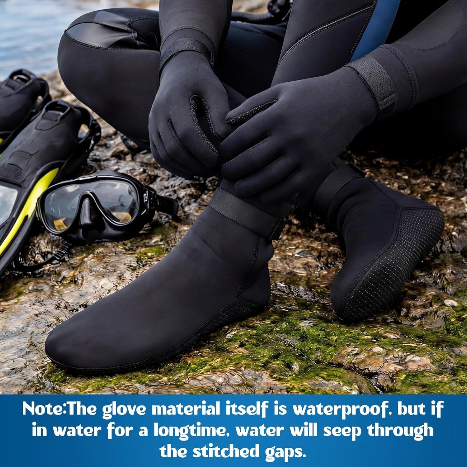 3mm Neoprene Gloves and Socks Diving Wetsuit Waterproof Thermal Gloves and So…
