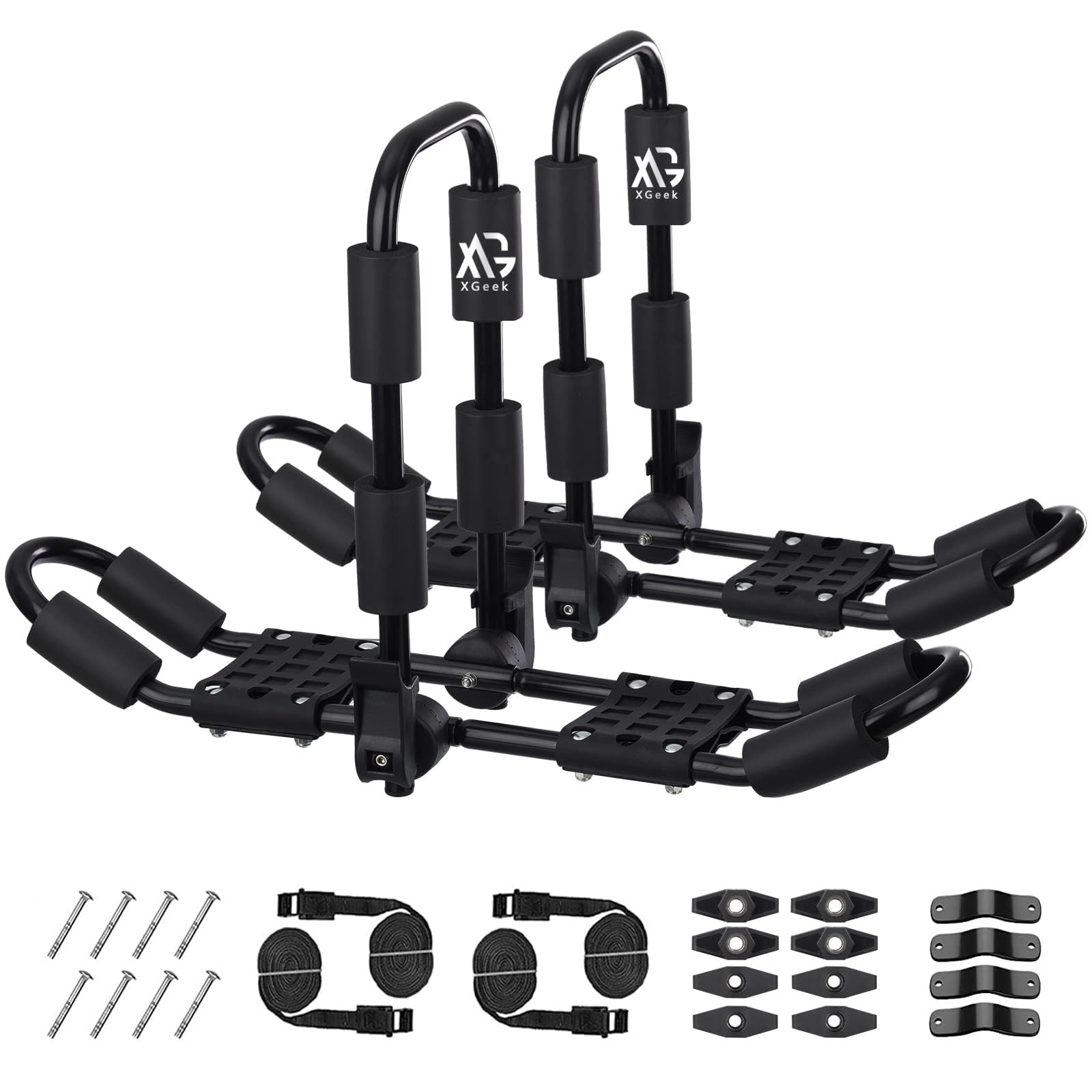 XGeek Kayak Roof Rack 4-in-1 Set of 1 for Kayak, Surfboard, Canoe and Ski Boa…
