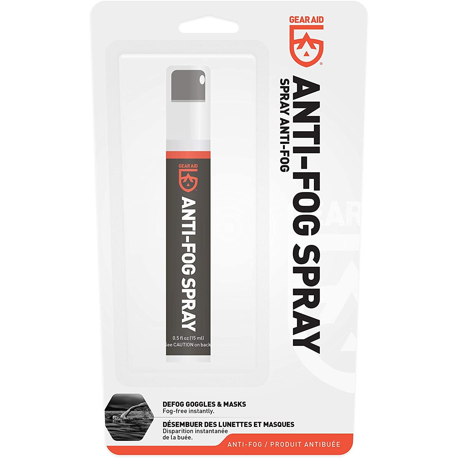 GEAR AID Anti-Fog Spray for All Goggles, Masks and Eyewear, 0.5 fl oz