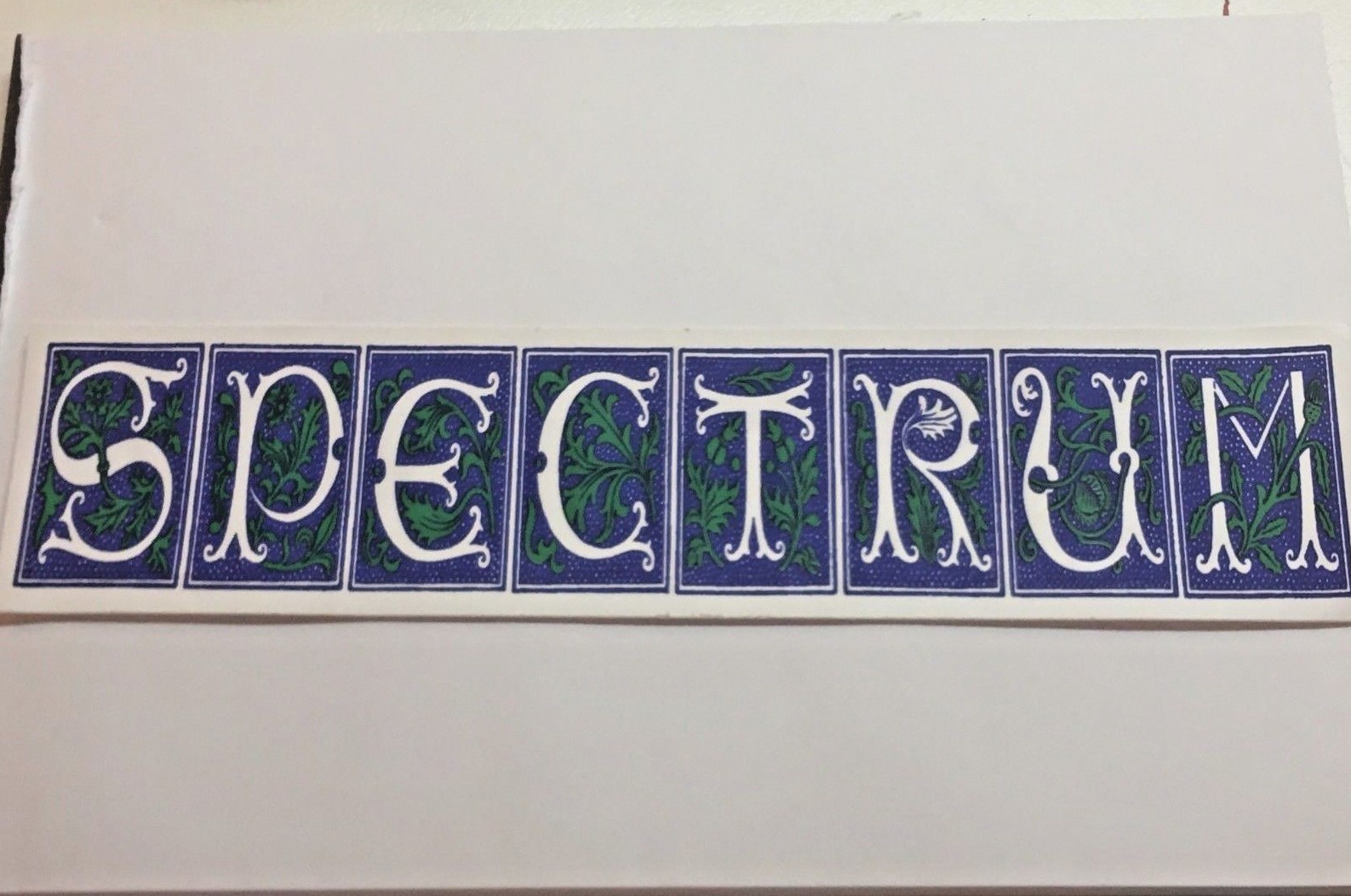 Skateboard Sticker, Spectrum, Cool Colors, Street# 1020-10232018, 8-1/2″ x 2″